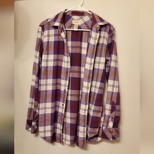 Vintage Diesel Flannel Size Small Purple and White 90's Style